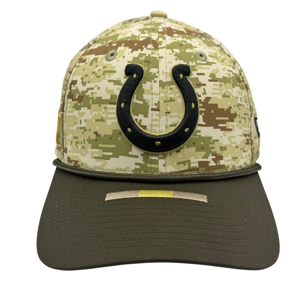 Indianapolis Colts New Era 39THIRTY Hat Mens S/M Camo NWT 2025 Salute To Service